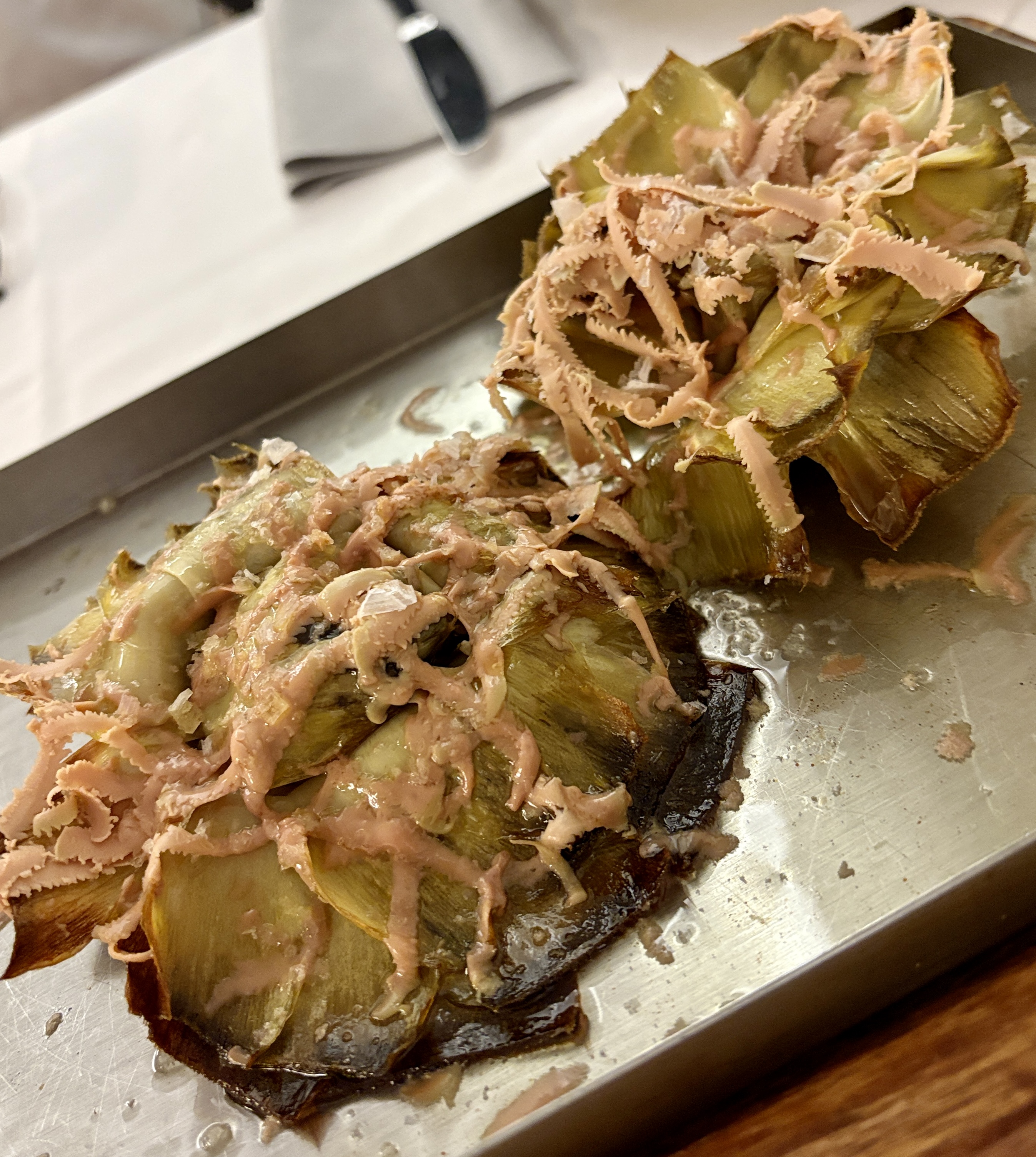 Carxofes Confitades amb Foie Frais al Restaurant Andrea!🍽️🌟