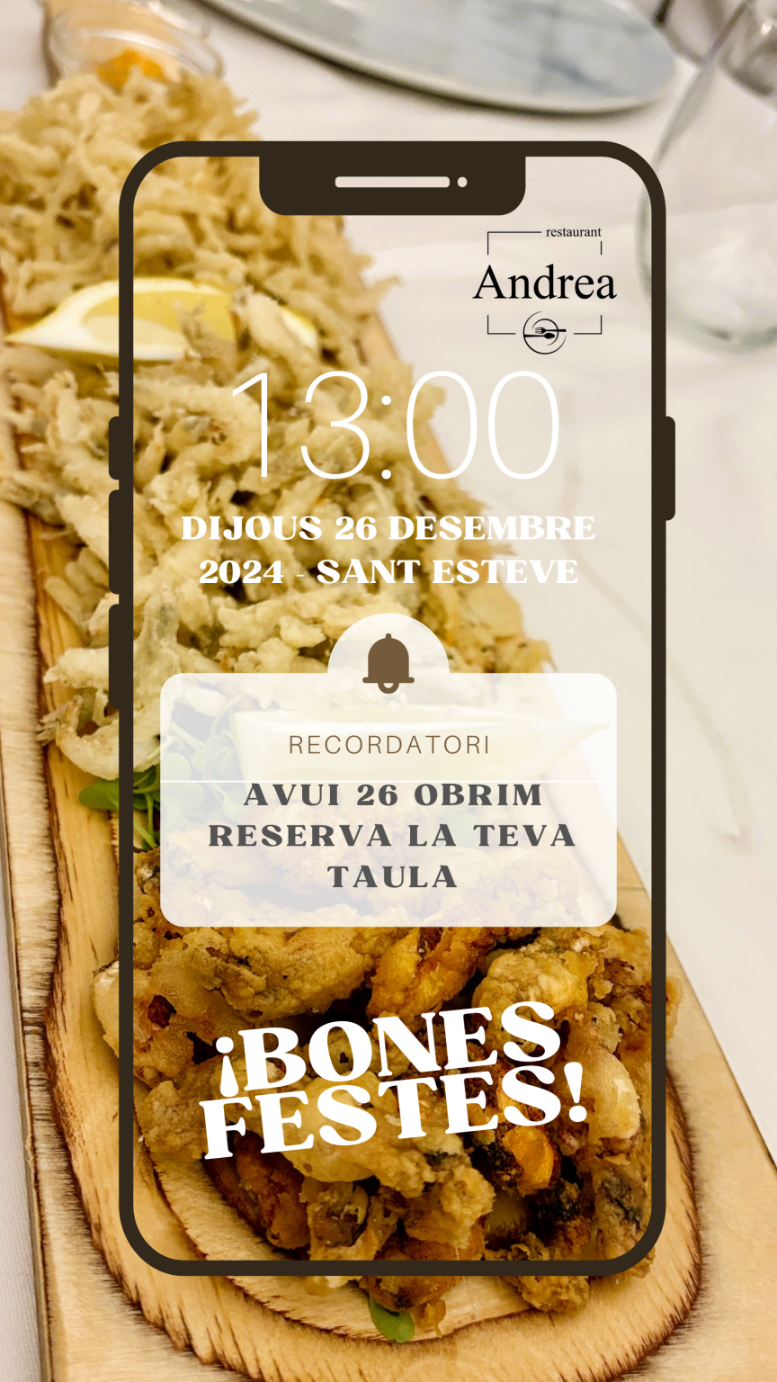 Sant Esteve | Un dia tan tradicional al nostre entorn, i també a Andorra. Al Restaurant Andrea a la Massana, estem oberts! 🌟🍷