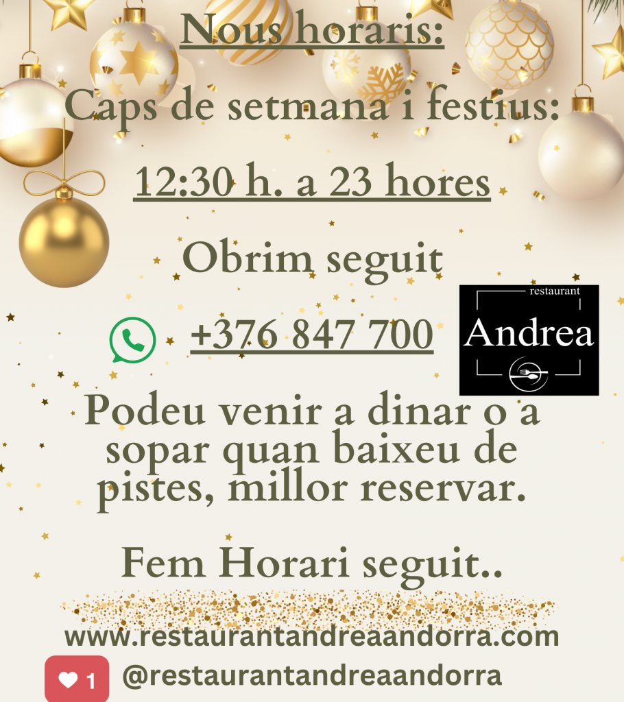 📅 Avui dissabte 7 i demà diumenge 8 de desembre, vine a gaudir de la nostra deliciosa oferta gastronòmica des de les 12:30 fins a les 23 h.