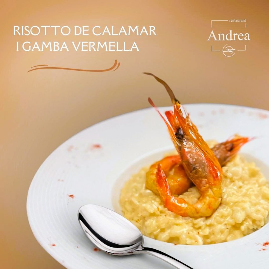 🍤✨ Gastronomia al Restaurant Andrea! ✨🍤 Avui presentem el nostre exquisit risotto de calamar i gamba vermella, una fusió de sabors marins que no et deixarà indiferent. 🌊🍚 Vine a gaudir d'aquesta meravella gastronòmica i deixa't seduir pel nostre ambient acollidor i la nostra cuina d'avantguarda. 🌟✨ 📍 Ens trobaràs al cor de La Massana, Andorra. #RestaurantAndrea #LaMassana #Andorra #Risotto #Calamar #GambaVermella #Gastronomia #DelíciesDelMar #DelíciesDeLaMar 🐟🦑 #AmantsDeLaCarn 🥩 #GastronomiaAndorrana 🍴 #SaborMarí 🦐 #MenjarGourmet 🍽️ #RestauracióAndorra 🍷 #PlatsTradicionalsAndorra 🍲 🍽️📸